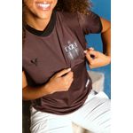 Camisa Feminina Consciência Negra Botafogo Marrom e Preta Volt 