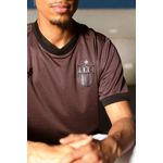 Camisa Masculina Consciência Negra Botafogo Marrom e Preta Volt 