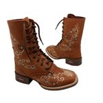 COTURNO COUNTRY EM COURO CARAMELO COM BRILHANTES