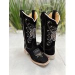 BOTA TEXANA EM COURO NOBUCK BORDADO CRUZ SOLADO BRANCO