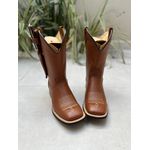 BOTA TEXANA EM COURO MUSTANG BORDADO FLORÃO BASICO + KIT FACA 