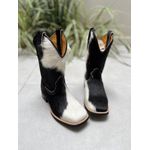 BOTA TEXANA EM COURO VACA MALHADA COM PELO