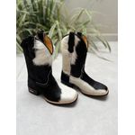 BOTA TEXANA EM COURO VACA MALHADA COM PELO