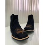 BOTINA EM COURO NOBUCK PRETO