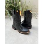TEXANA CAPOTINHA EM COURO PRETO BORDADO ALL BLACK