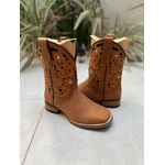 TEXANA CAPOTINHA EM COURO BORDADO LARANJA E PRETO SOLADO DE MADEIRA COM METAL STRASS