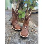 TEXANA CAPOTINHA EM COURO BORDADO TRIBAL