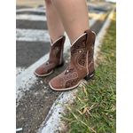 TEXANA CAPOTINHA EM COURO BORDADO TRIBAL