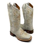 COMBO BOTA TEXANA + CINTO EM COURO OFF WHITE CRUZ + RAMOS