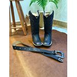COMBO TEXANA A LASER + CINTO EM COURO PRETO ALL BLACK