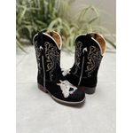 TEXANA INFANTIL EM COURO NOBUCK BORDADO CAVALO E TRIBAL 