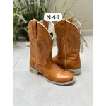 PRONTA ENTREGA - BOTA TEXANA EM COURO BORDADA BICO REDONDO