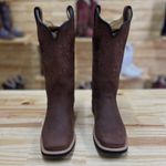 PRONTA ENTREGA - BOTA TEXANA EM COURO MARROM BORDADO RAMOS MARROM