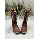 BOTA TEXANA EM COURO CAFÉ FILTRO DOS SONHOS