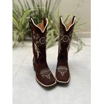 BOTA TEXANA EM COURO BORDADO FILTRO DOS SONHOS