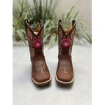 BOTA TEXANA EM COURO FLORES CANO TRADICIONAL