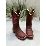 BOTA TEXANA EM COURO BORDADO CRUZ + NOSSA SENHORA TERÇO