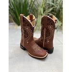 BOTA TEXANA EM COURO BORDADO TRIBAL PRETO E BEGE CANO TRADICIONAL
