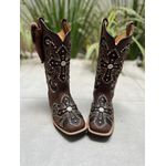 KIT BOTA TEXANA EM COURO A LASER CRUZ GLITTER PRETO + METAIS + BAINHA + CANIVETE