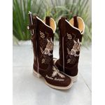KIT TEXANA MARROM CAVALO E CRUZ + BAINHA + FACA E NOME PERSONALIZADO 