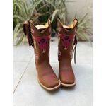 KIT TEXANA TOURO ROSA + BAINHA + CANIVETE CANO TRADICIONAL 