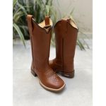 BOTA TEXANA EM COURO MUSTANG BASICA SOLADO MARROM