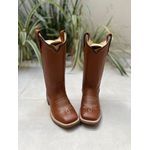 BOTA TEXANA EM COURO MUSTANG BASICA SOLADO MARROM