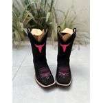 BOTA TEXANA EM COURO BASICA TOURO ROSA