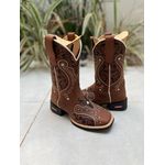 BOTA TEXANA EM COURO BORDADO TRIBAL CANO TRADICIONAL