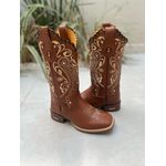 BOTA TEXANA EM COURO MUSTANG BORDADO TRIBAL COM TRICE