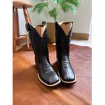 BOTA TEXANA EM COURO ALL BLACK TRIBAL COBRA CANO TRADICIONAL