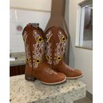 TEXANA COURO CARAMELO BORDADO GIRASSÓIS