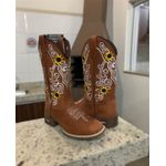 TEXANA COURO CARAMELO BORDADO GIRASSÓIS