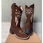 BOTA TEXANA EM COURO NOBUCK FILTRO DOS SONHOS