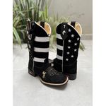 KIT TEXANA EM COURO NOBUCK PRETO ESTADOS UNIDOS + BAINHA + FACA + ZIPER