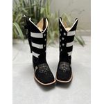 KIT TEXANA EM COURO NOBUCK PRETO ESTADOS UNIDOS + BAINHA + FACA + ZIPER