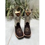 BOTA TEXANA EM COURO ESCAMA DE PEIXE PRETO MULADEIRO