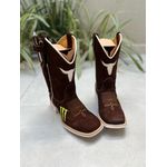 KIT BOTA TEXANA EM COURO NOBUCK TOURO SOLADO BRANCO MONSTER + BAINHA + FACA