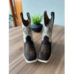 BOTA TEXANA EM COURO BORDADO MULAS SOLADO BRANCO