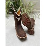 BOTA TEXANA EM COURO TOURO SOLADO JUMP