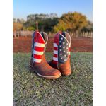 BOTA TEXANA EM COURO ESTADOS UNIDOS SOLADO JUMP