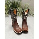 BOTA TEXANA EM COURO VERDE BORDADO SOLADO PRETO