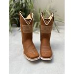 BOTA TEXANA EM COURO BANDEIRA ESTADOS UNIDOS BEGE SOLADO BRANCO