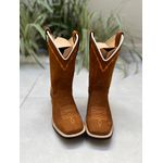 BOTA TEXANA EM COURO NOBUCK BORDADO ARAME SOLADO PRETO