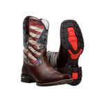 Bota Masculina Texana Silk U.s.a Em Couro Legítimo Café