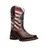 Bota Masculina Texana Silk U.s.a Em Couro Legítimo Café
