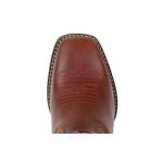 Bota Country Feminina Cano Médio Com Bordados Ferradura Couro Havana