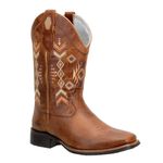 Bota Country Montaria Feminina Cano Médio Em Couro Nobre Castor
