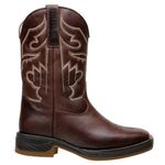Bota Masculina Texana Em Couro Bovino Legítimo Café Solado Capelli