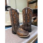 Bota Texana em Couro Tribal Marrom